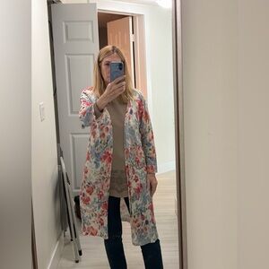 Lovely J. Jill Multicolor Floral Women's duster